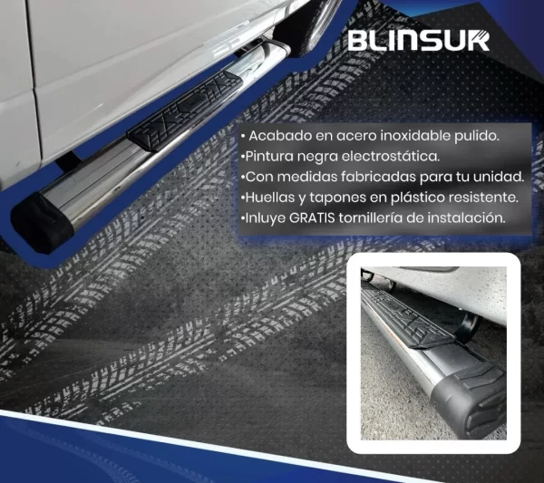 Estribos Bronx Toyota Hilux 2016-2017 Cabina Sencilla Cromo