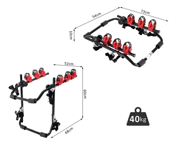 Porta Bicicleta Para Cajuela 3 Bicicletas Universal