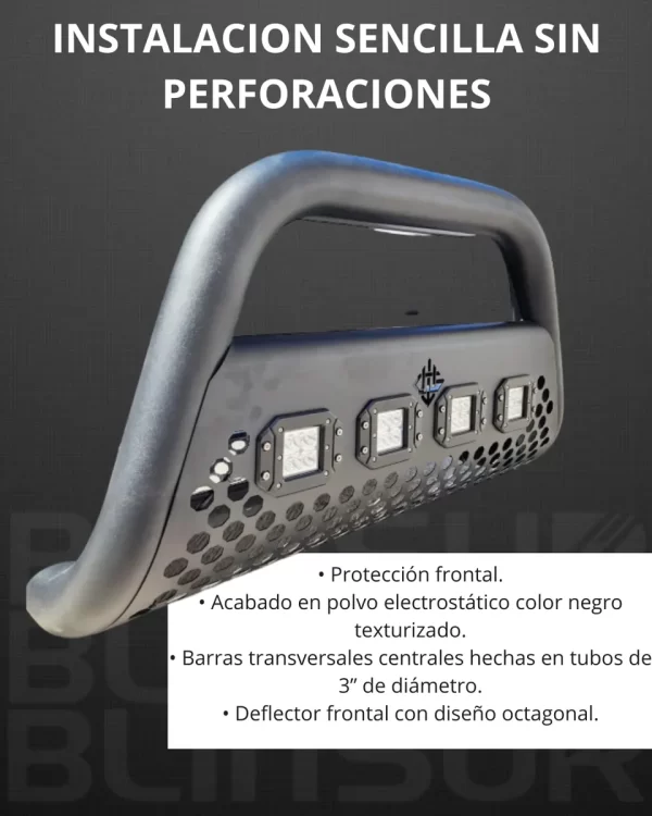 Combo Burrera P/ Ram 1200 2024 - 2025 + 4 Luces Led