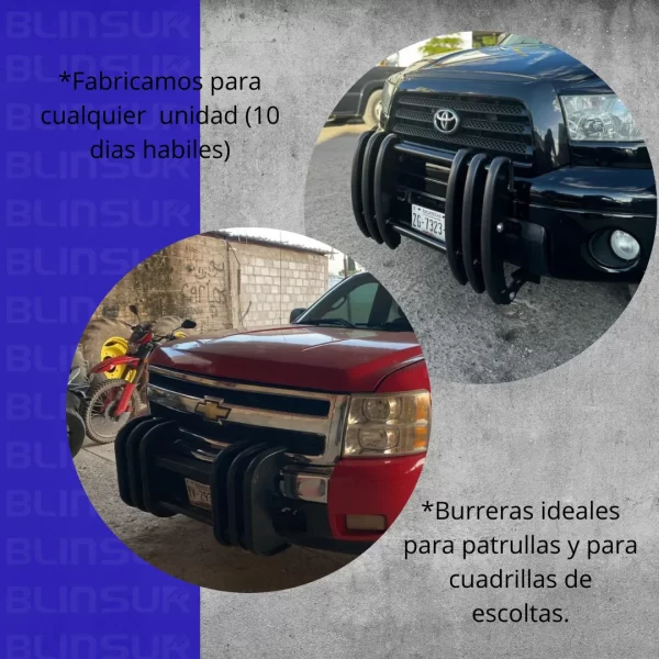 Defensa 3 Topes Tipo Escolta Para Toyota Hilux 2015 - 2024