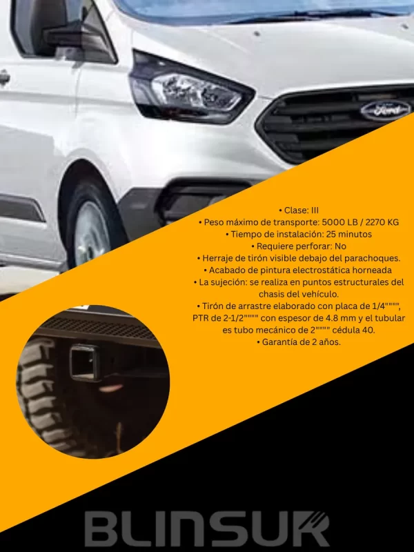 Tiron Jalon De Arrastre Ford Transit Custom 2015 - 2018