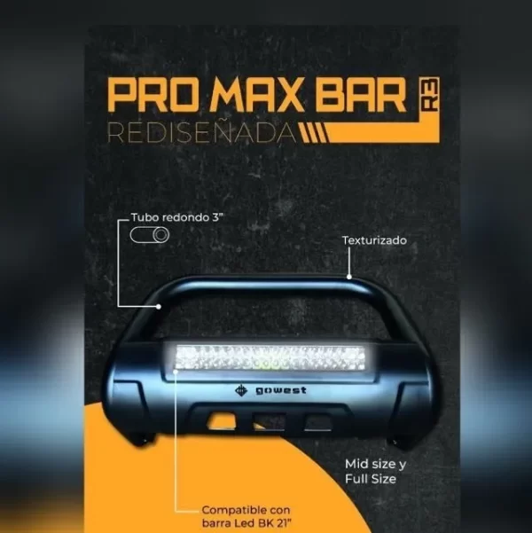 Nueva Burrera Pro Max Bar R3 Toyota Tacoma 2016 -2022
