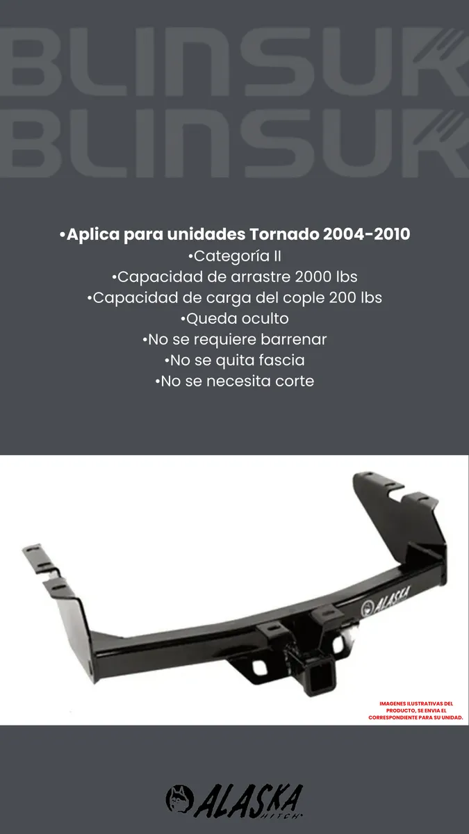Tirón Arrastre Jalon Chevrolet Tornado 2004-2010 Negro - Image 3