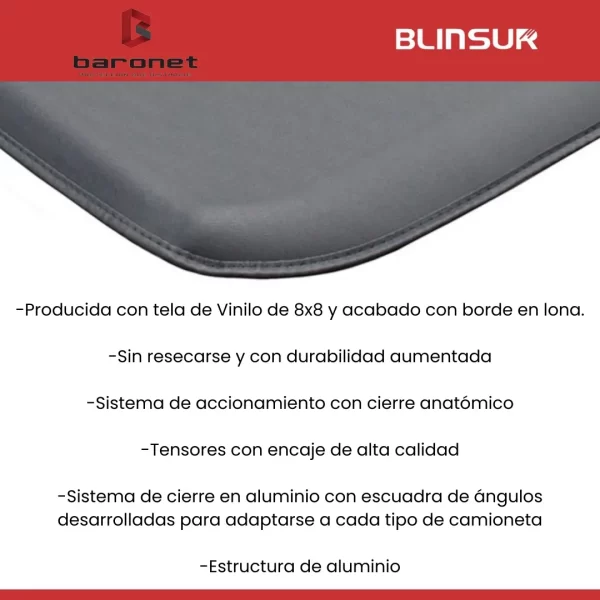 Tapa Cubre Batea Lona Silverado 2014 - 2022 Doble Cabina