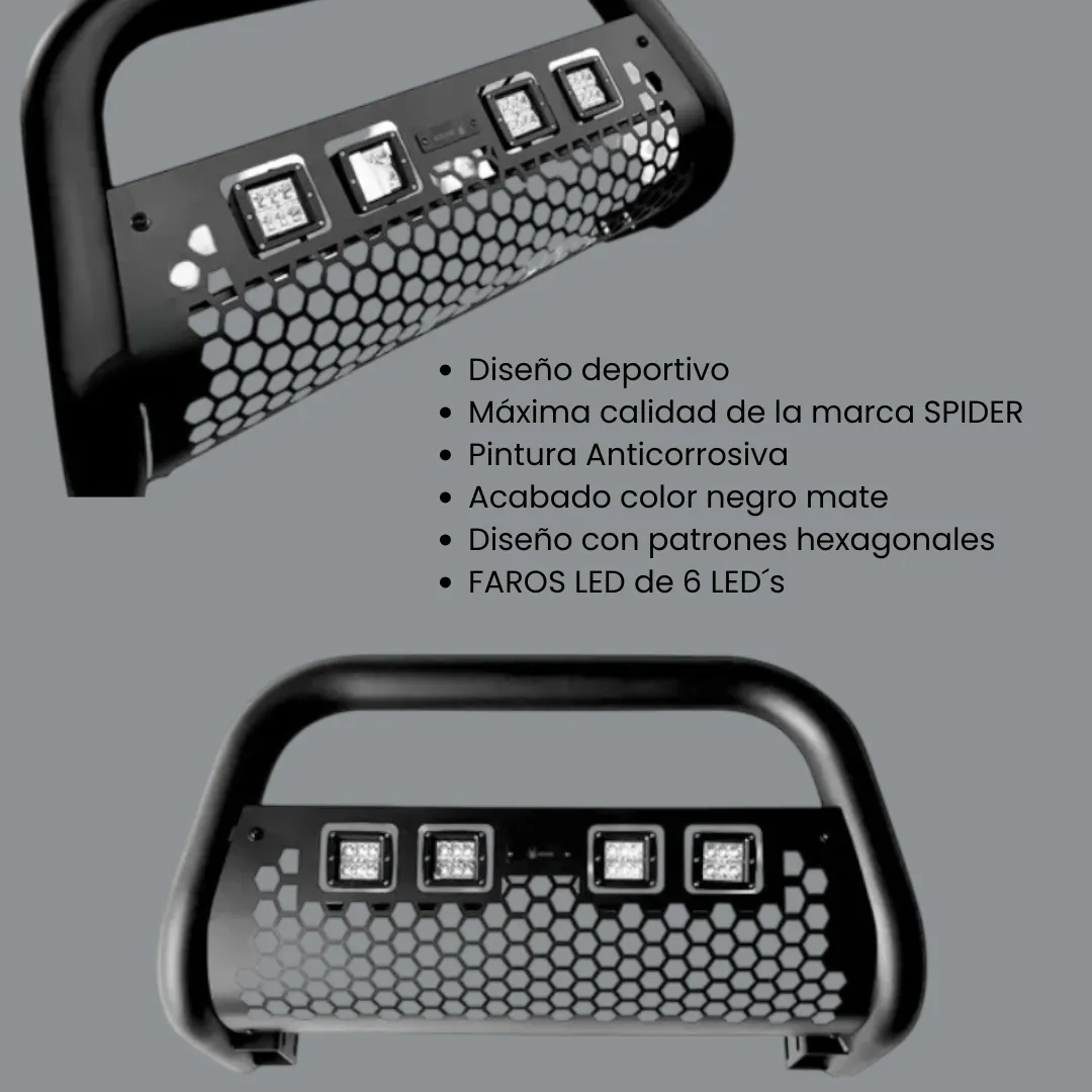 Burrera Tumbaburros Con 4 Faros Led Ford F150 2018-2023 - Image 3