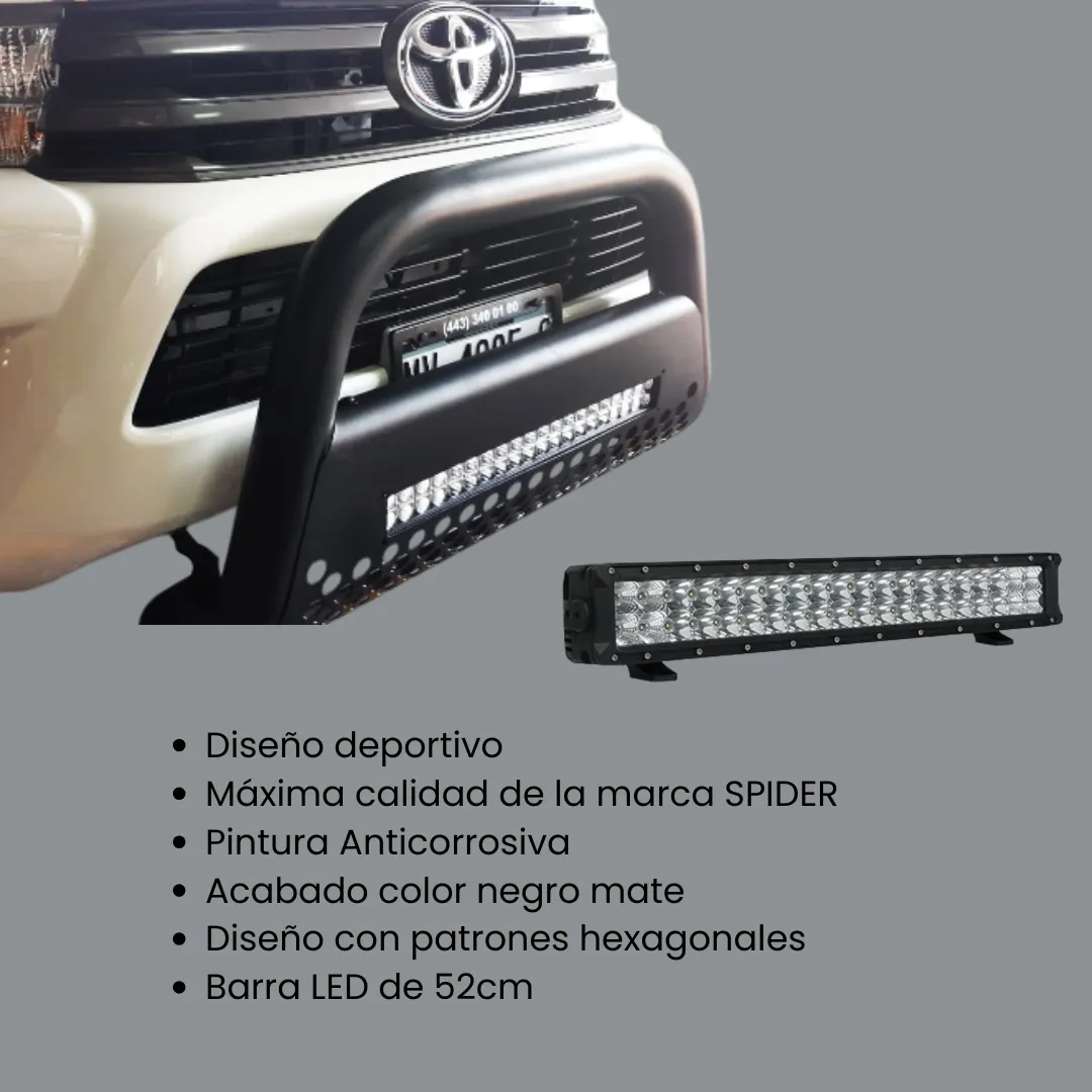 Burrera Tumbaburros Con Barra Led Frontier/np300 2021-2024 - Image 3