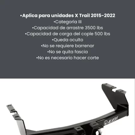 Tirón Jalón De Arrastre Nissan X-trail 2015-2022 Negro - Image 3