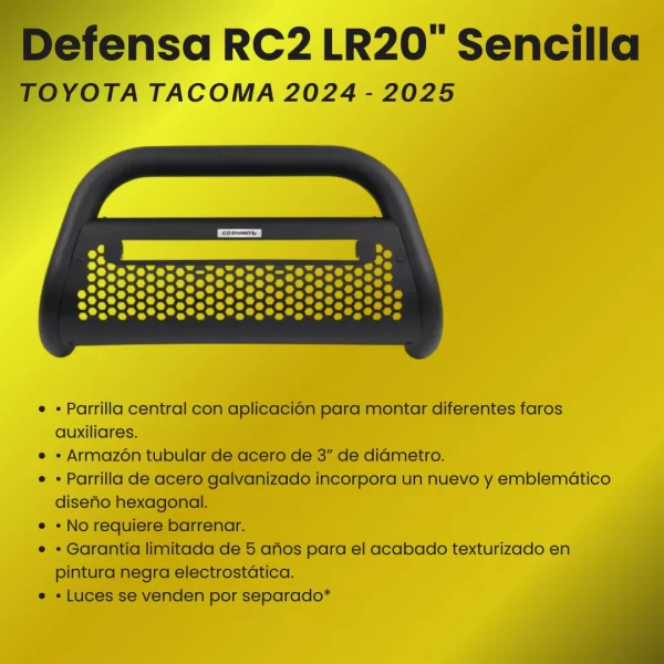 Burrera Defensa Rc2 Lr20  Para Tacoma 2024- 2025 Realtruck