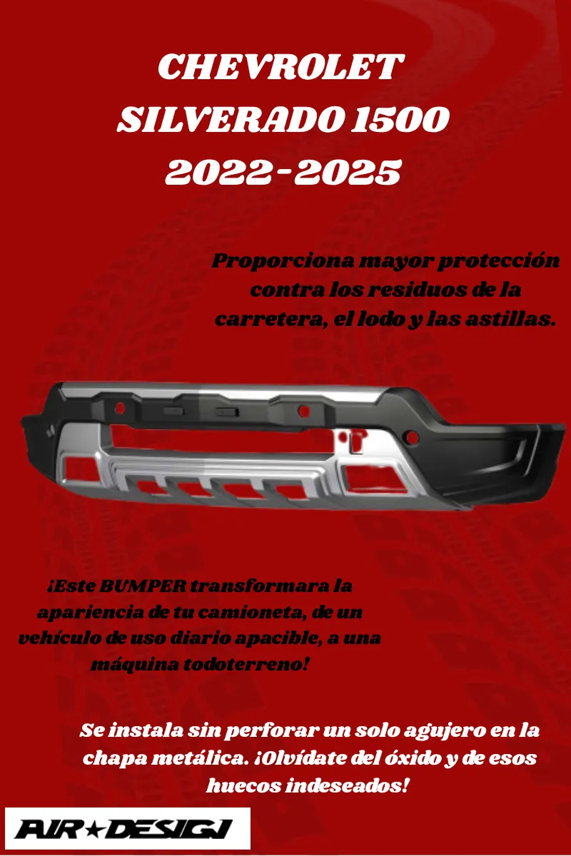 Bumper Delantero Con Skid Plate Silverado 1500 2022-2025 - Image 3