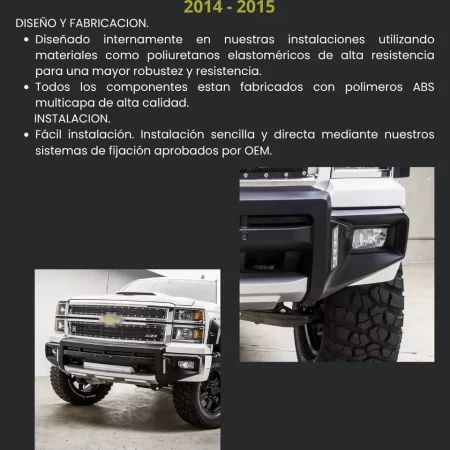Bumper Delantero Con Faros Drl Silverado 1500 2014 2015 - Image 3