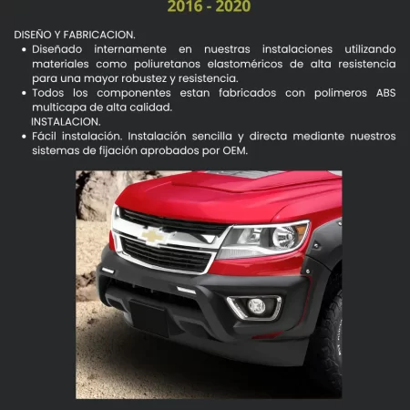 Bumper Delantero Con Faros Drl Chev Colorado 2016 2020 - Image 3