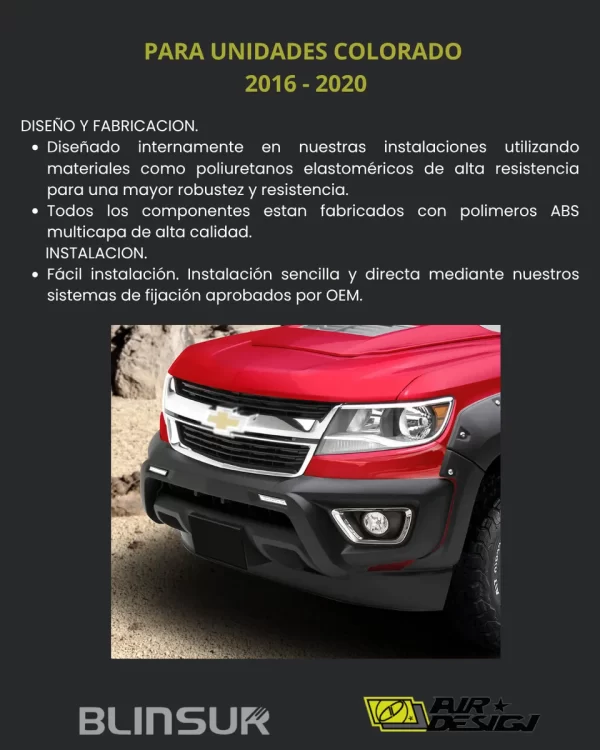 Bumper Delantero Con Faros Drl Chev Colorado 2016 2020