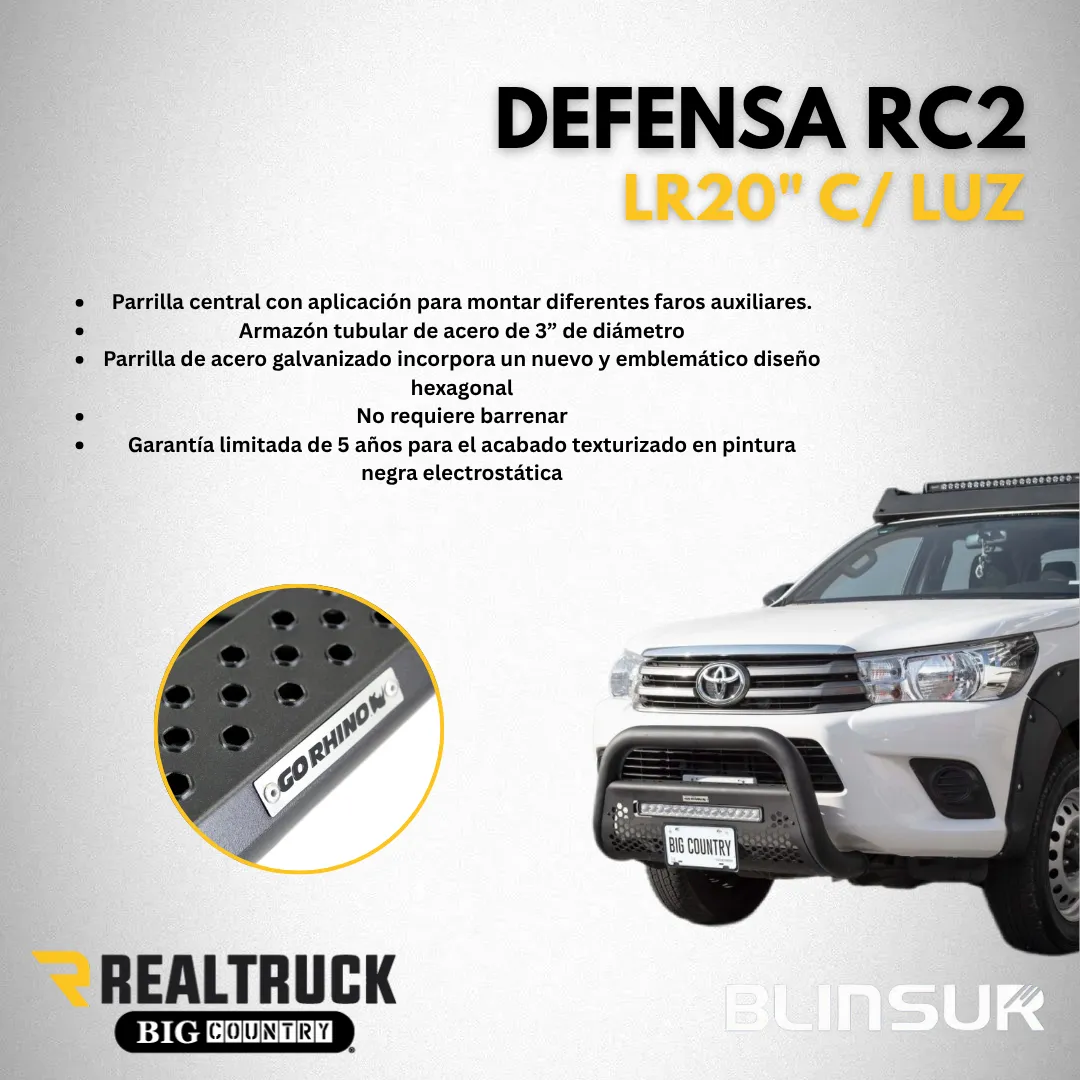 Burrera Defensa Rc2 Lr20 C/luz Ram 1500/2500/3500 2002-2005 - Image 3