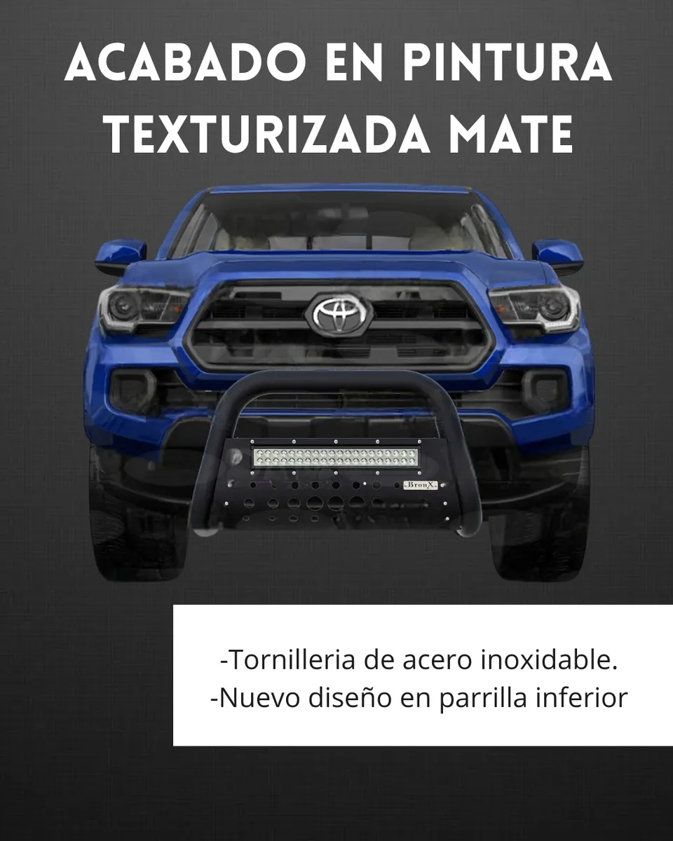 Burrera Black Con Barra Led Para Toyota Hilux 2006 -2015 - Image 3