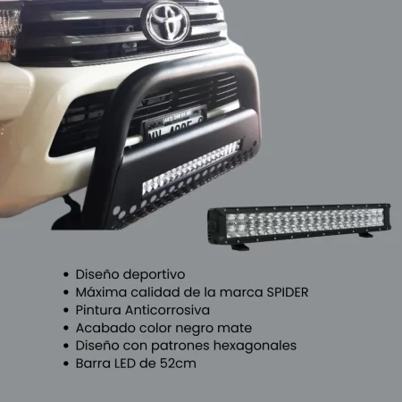 Burrera Tumbaburros Con Barra Led Mitsubishi L200 2020-2023 - Image 3