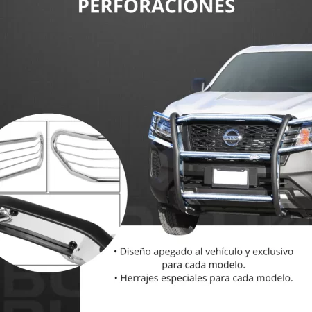Burrera Cubrefaros Acero Inoxidable Toyota Hilux 2021 - 2023 - Image 3