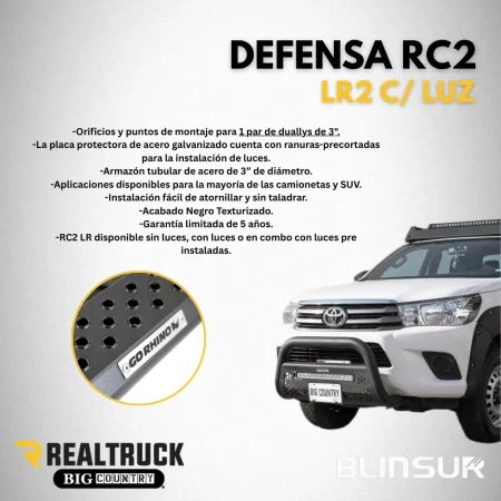 Burrera Defensa Rc2 Lr2 C/luz Toyota Hilux 2016 - 2025 - Image 3