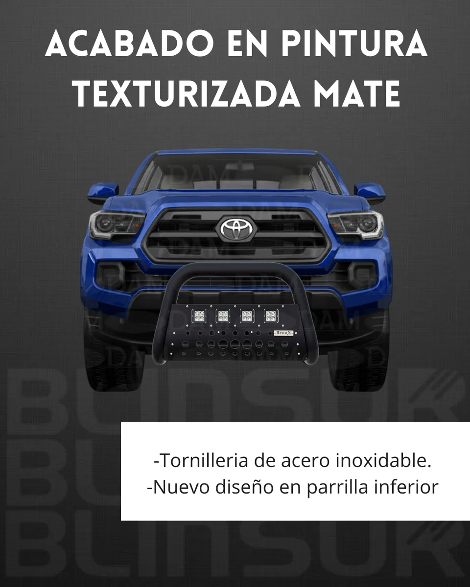 Burrera Black 4 Faros Para Chevrolet S10 2016-2018 - Image 3