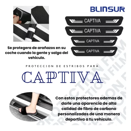 Sticker Protección De Estribos Puertas Chevrolet Captiva - Image 3
