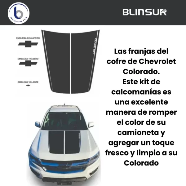 Calcomanía Para Cofre Compatible Con Chevrolet Colorado