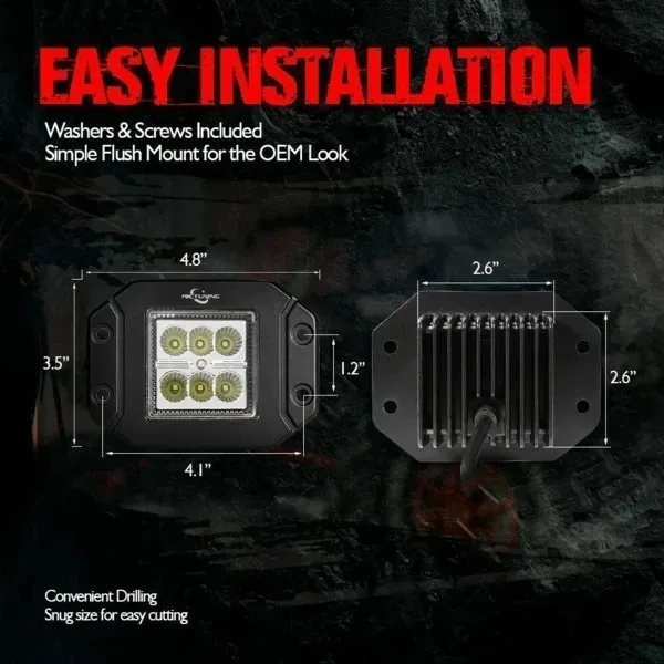 Mictuning Par Duallys Luz Led Off Road Faros Antiniebla