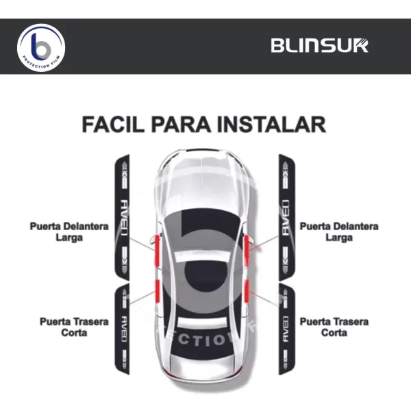 Protección De Estribos Puertas Genérico Chevrolet Aveo