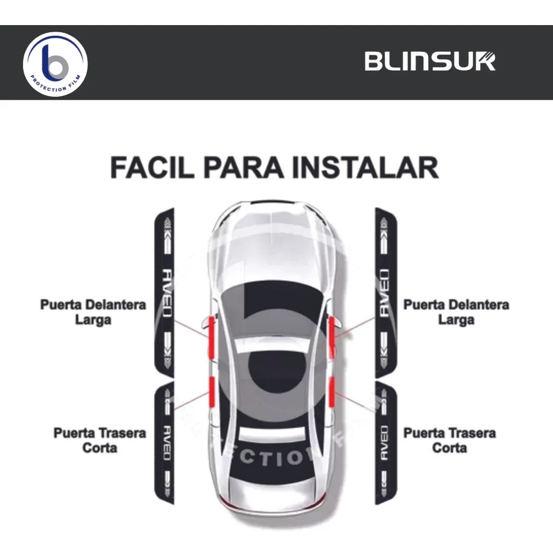Protección De Estribos Puertas Genérico Chevrolet Aveo - Image 3