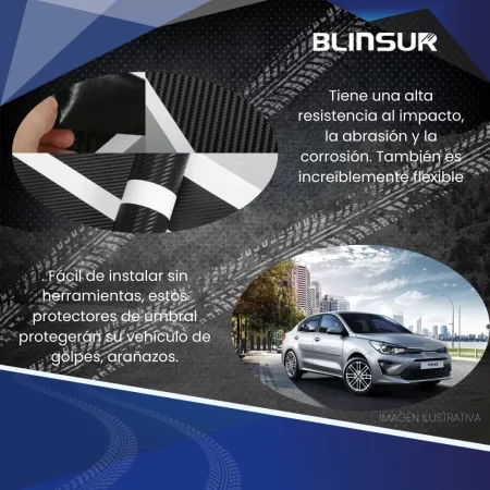 Cinta Protectora Bl Embellecedora Estribos Para Kia Rio - Image 3