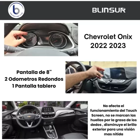 Protector Mica Pantalla Y Cluster Chevrolet Onix 2022 2023 - Image 3