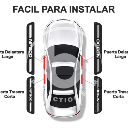 Sticker Protección De Estribos Puertas Nissan Np300 - Image 3