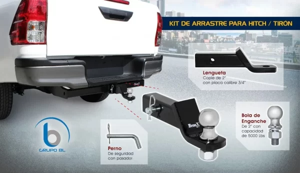 Kit Universal De Arrastre Lengueta, Cople, Bola, Perno Bronx
