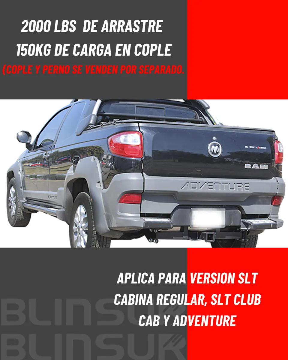 Tiron De Arrastre Dodge Ram 700 2015 - 2020 Bronx Negro - Image 3