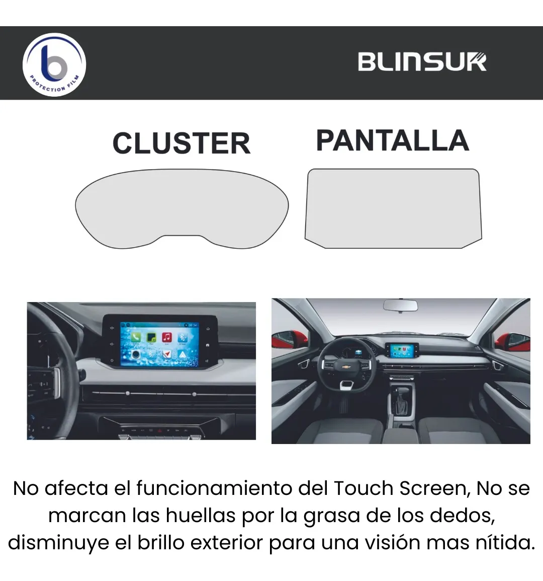 Protector Ppf Transparente Aveo Hb 2024 Pantalla Y Cluster - Image 3