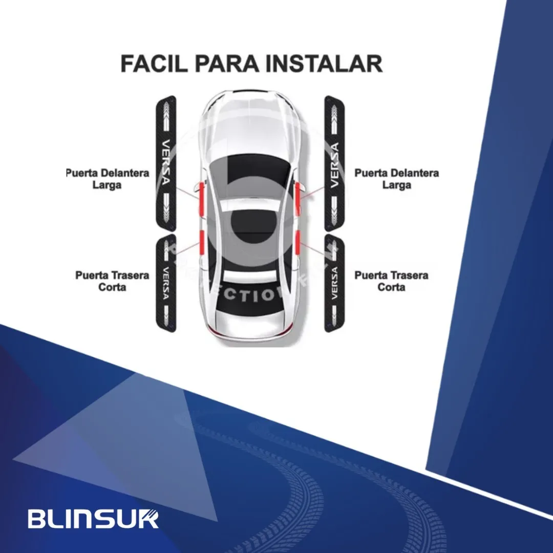 Sticker Protección De Estribos Puertas Nissan Versa Diseño 1 - Image 3