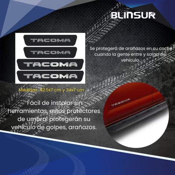 Sticker Bl Protección De Estribos Puertas Para Tacoma