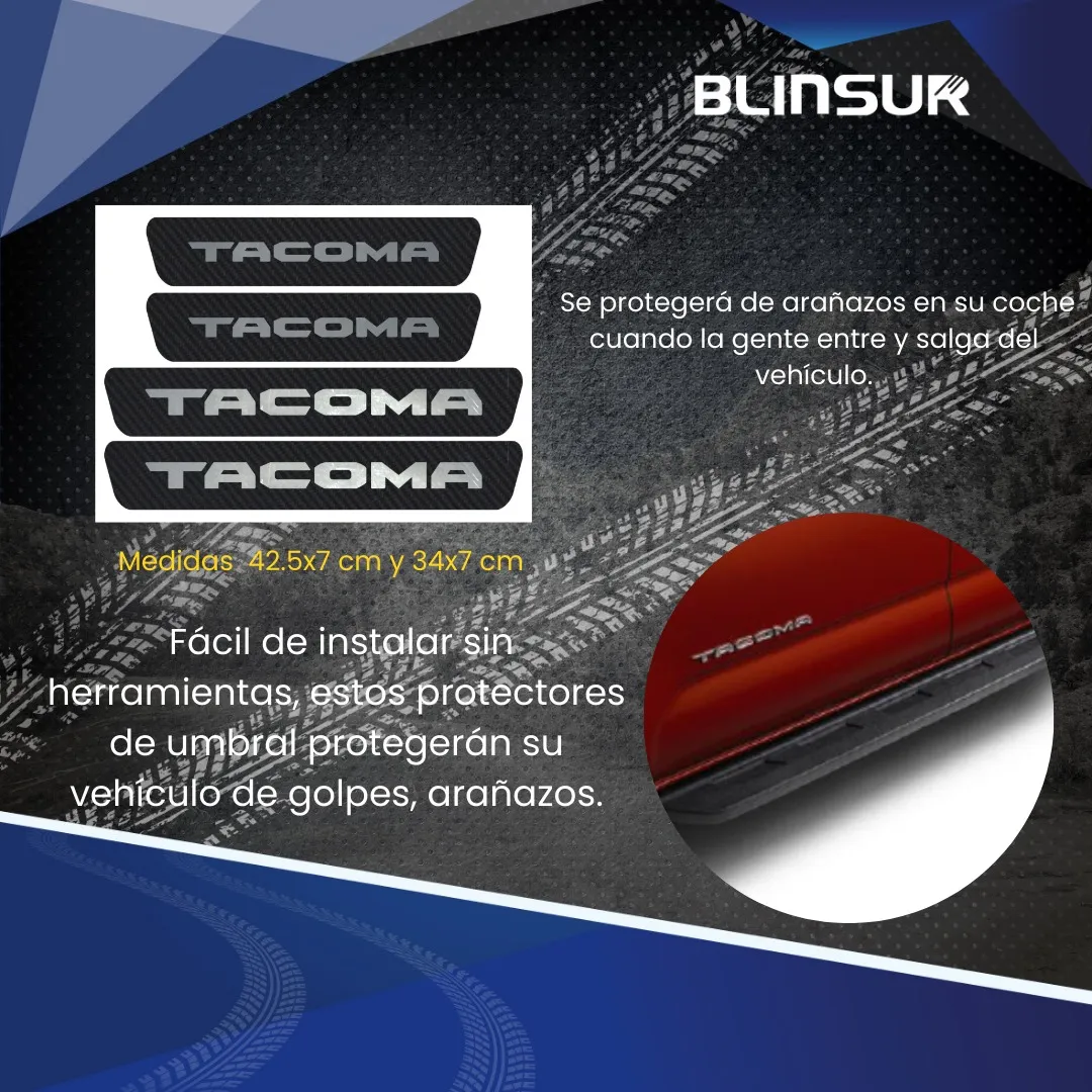 Sticker Bl Protección De Estribos Puertas Para Tacoma - Image 3