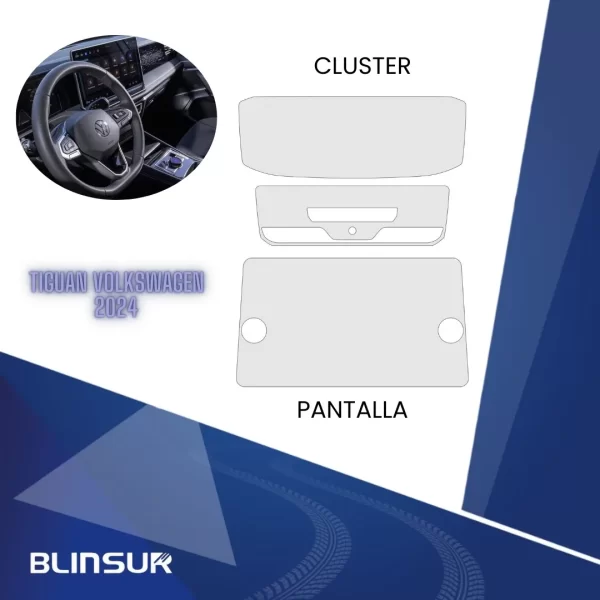 Protección Pantalla Clúster P/central Tiguan Volkswagen 2024