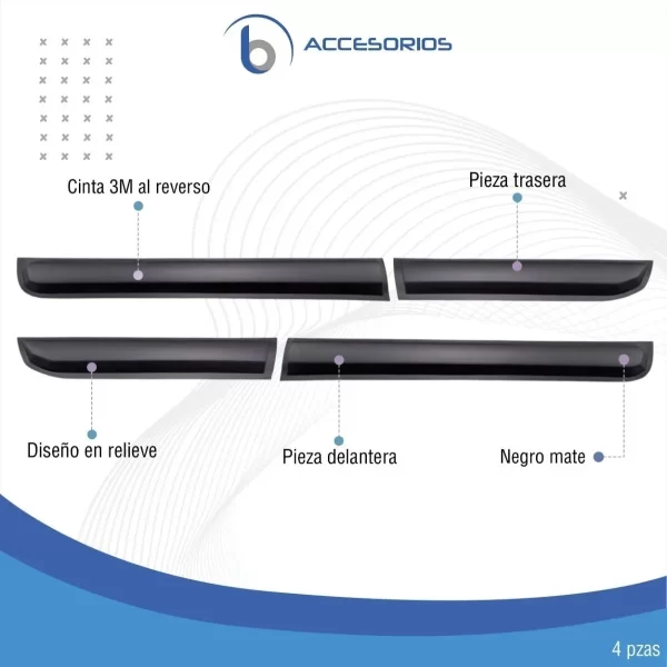 Moldura Aplique De Puertas Nissan Frontier Np300 2015-2021