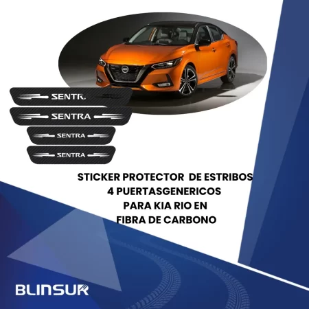 Sticker Protección Bl De Estribos 4 Puertas Para Sentra - Image 3