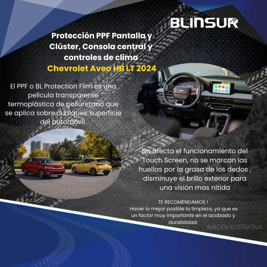 Protector Interior Para Chevrolet Aveo Lt 2024 Kit Ppf - Image 3