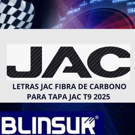 Letras Jac Fibra De Carbono Para Tapa Jac T9 2025 - Image 3