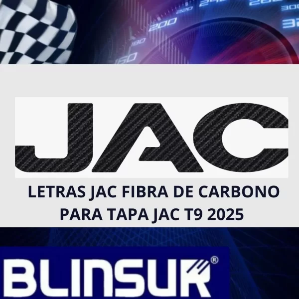 Letras Jac Fibra De Carbono Para Tapa Jac T9 2025