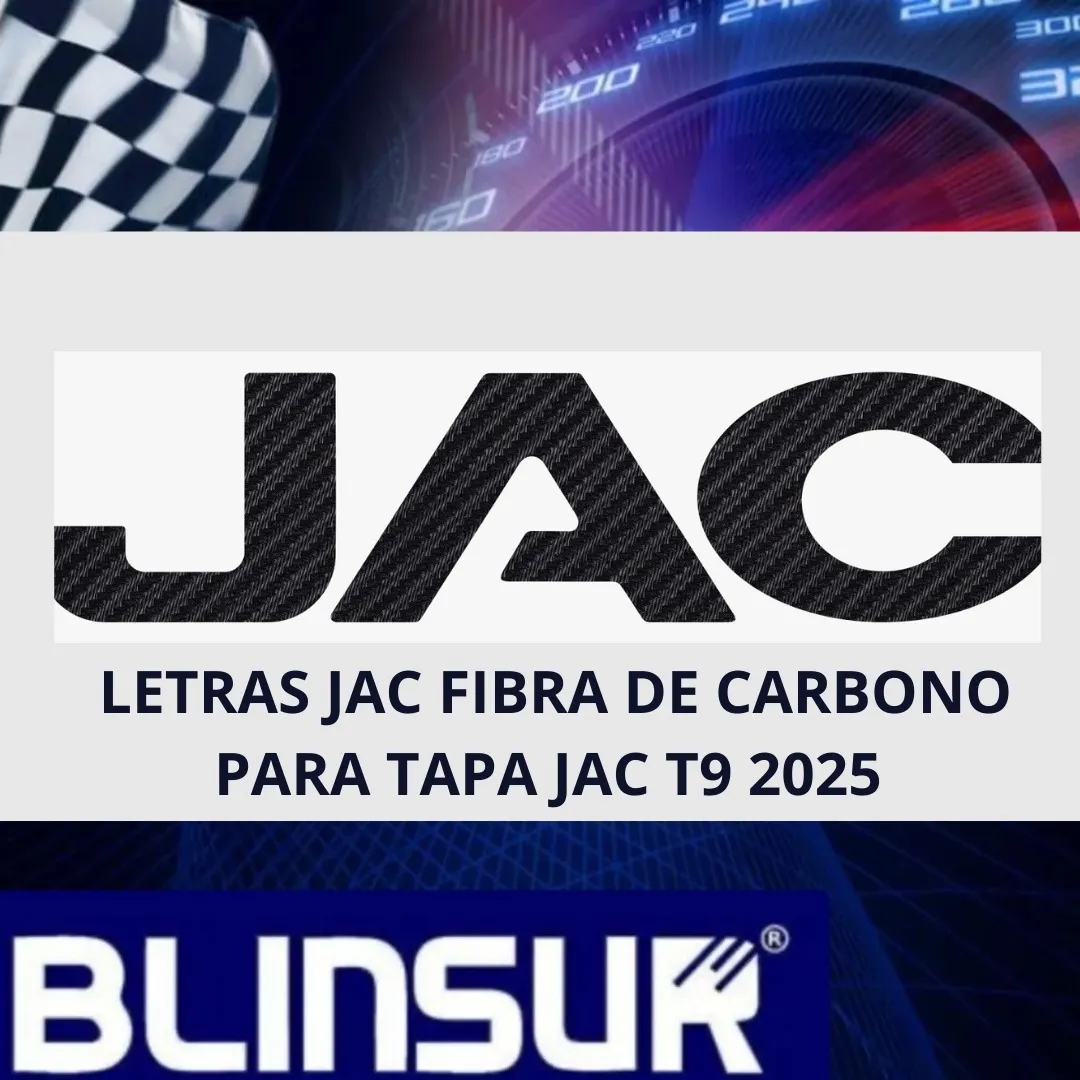 Letras Jac Fibra De Carbono Para Tapa Jac T9 2025 - Image 3