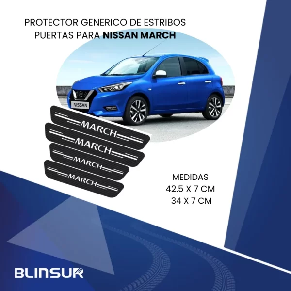 Cinta Protectora Bl Embellecedora Estribos Para Nissan March