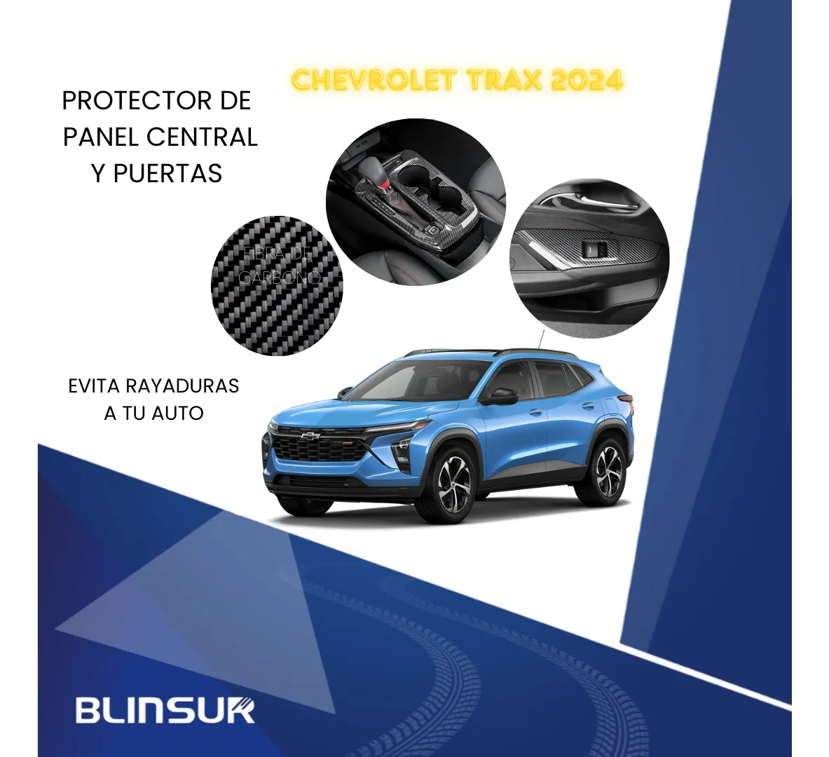 Sticker Fibra De Carbono P. Central Y Puertas Para Trax 2024 - Image 3