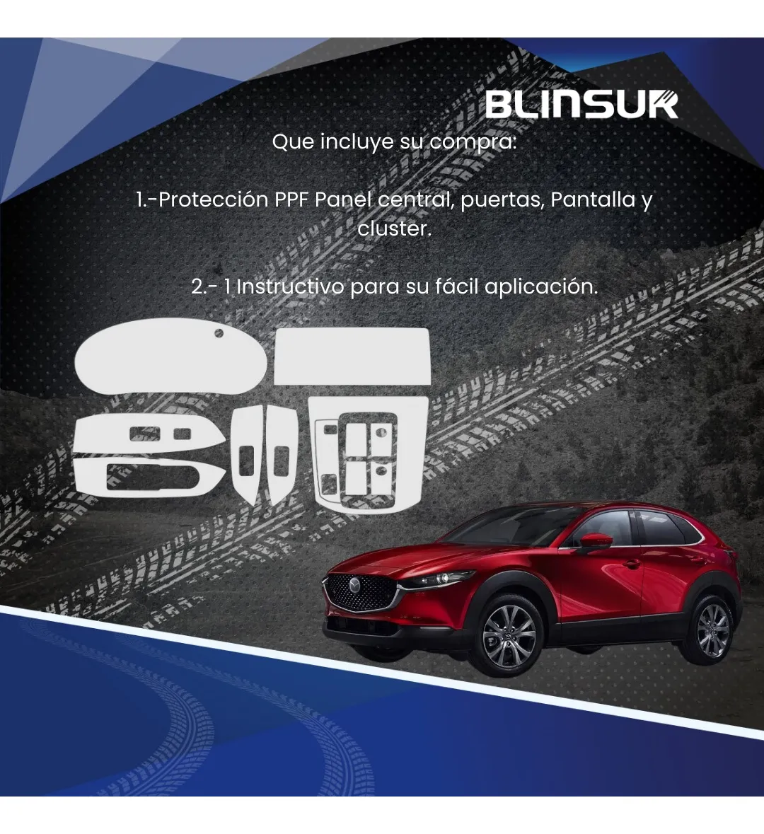 Kit Completo Sticker 4 Puertas/panel Central Mazda Cx5 2024 - Image 3