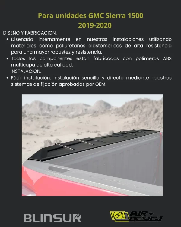 Spoiler Tapa De Batea Sierra 1500 2019 - 2020 Airdesign