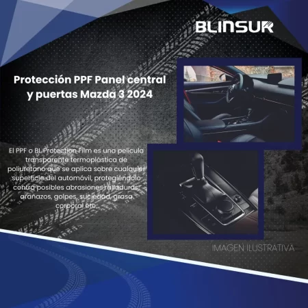 Protección Ppf Panel Central Y Puertas Mazda 3 2024 - Image 3