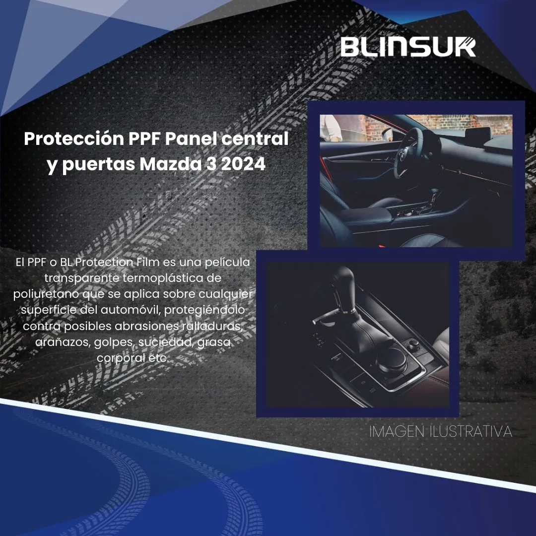 Protección Ppf Panel Central Y Puertas Mazda 3 2024 - Image 3