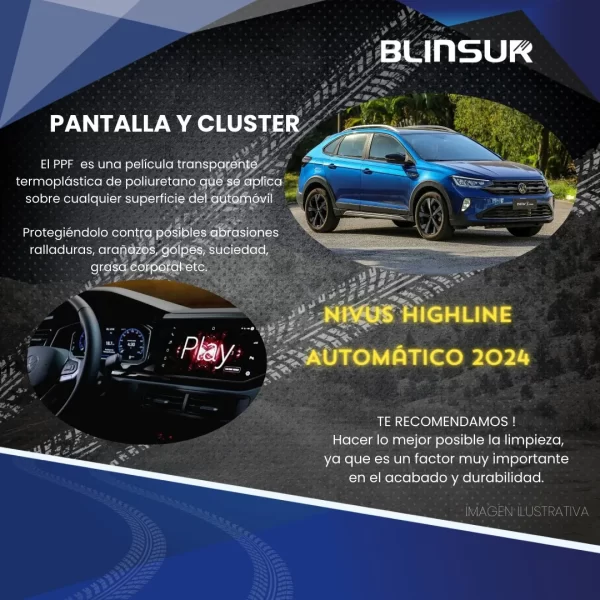 Protector Pantalla Y Clúster Para Nivus Highline 2024